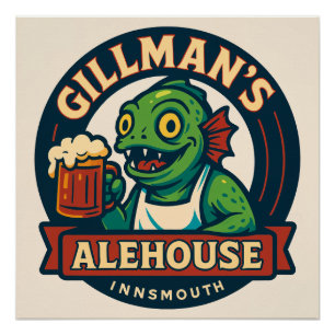 Póster Alehouse de Gillman - Tapro Mais Amigo do Innsmout
