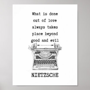 Poster Além de uma citação boa e mau de Nietzsche