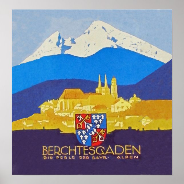 Poster "Alemanha: 1926/heuta - Berchtesgaden ... (Frente)