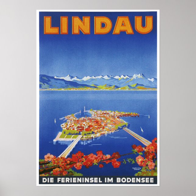 Poster alemanha: 1935 - Lindau am Bodensee Reise (Frente)