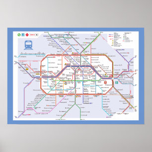 Poster "Alemanha: 2022/heute Berlin - Liniennetz ...