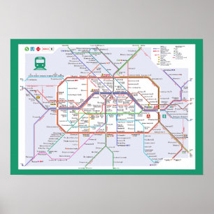 Poster "Alemanha: 2023/heute Berlin - Liniennetz ...