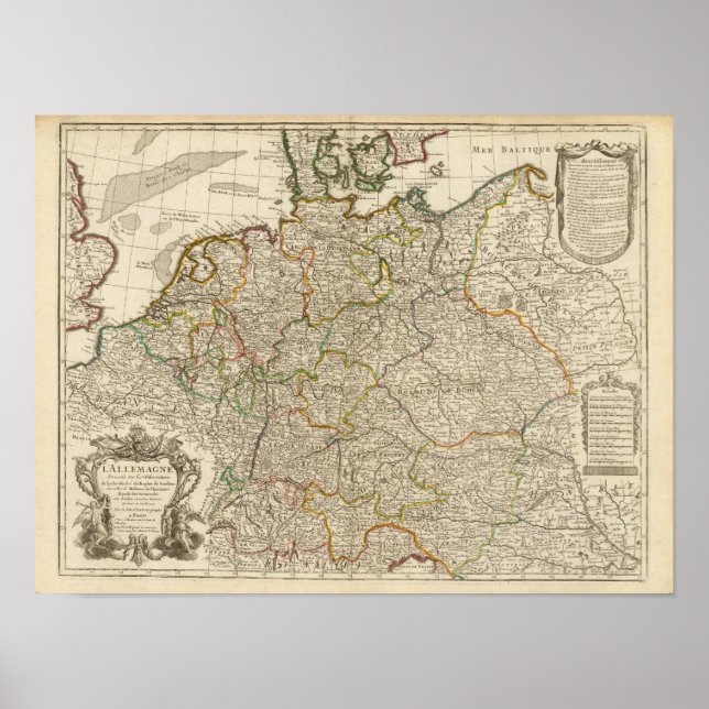 Póster Alemanha, Áustria, Europa (Frente)