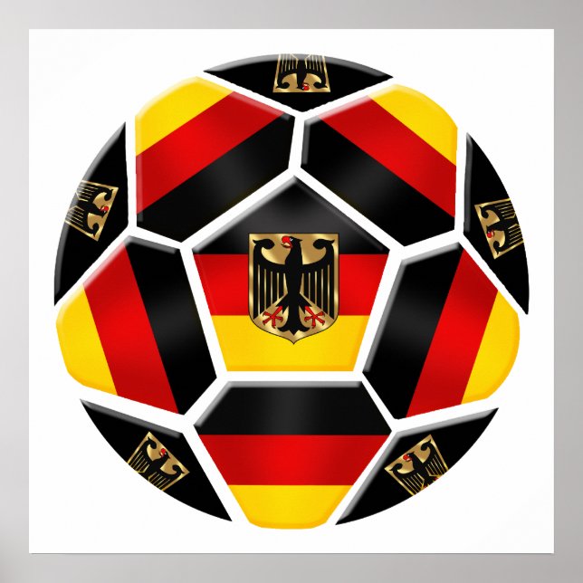 Póster Alemanha Ball 2014, fã de esportes de futebol alem (Frente)