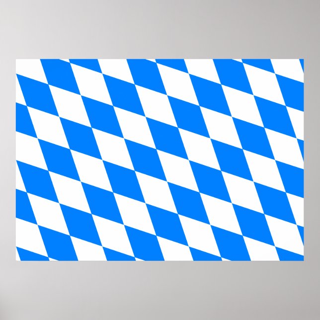 Poster Alemanha Bavaria Flag (Frente)