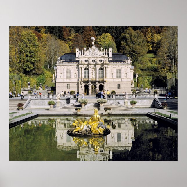 Póster Alemanha, Baviera, Castelo de Linderhof. Linderhof (Frente)
