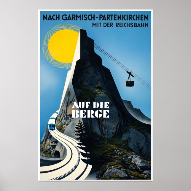 Poster Alemanha, Cartaz de Garmisch Partenkirchen (Frente)