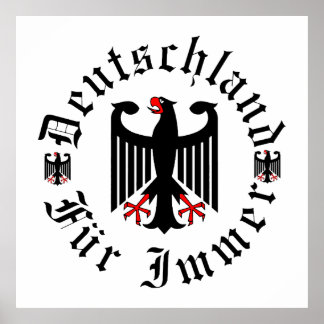 Poster Alemanha/Deutschland Para sempre/águia negra/cruz 