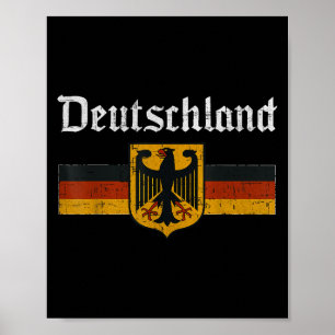 Poster Alemanha Flag Eagle Vintage German Heritage