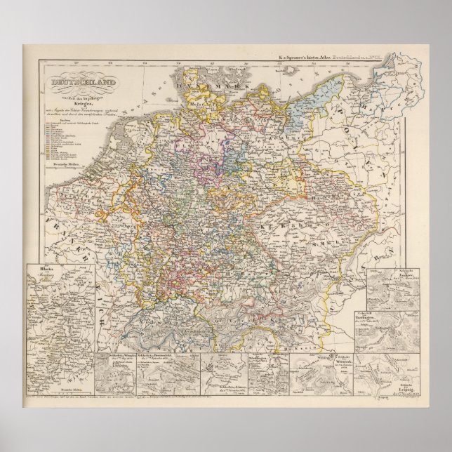 Póster Alemanha na época da guerra de 30 anos (Frente)