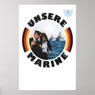 Poster Alemanha Ocidental Nossa Marinha Bundeswehr Alista