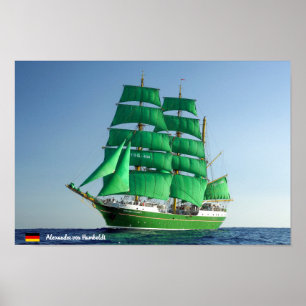 Poster Alemão Tall Ship Alexandre von Humboldt