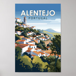 Poster Alentejo Portugal Viagem Art Vintage