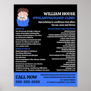Poster Alergia-Design, Otolaringologista, Otolaringologia