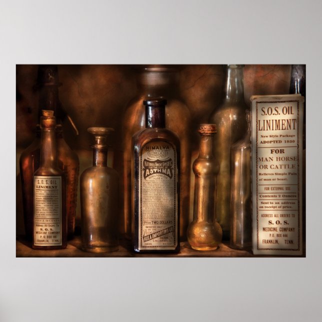 Poster Alergia - Medicamentos para a Asma e Dor (Frente)