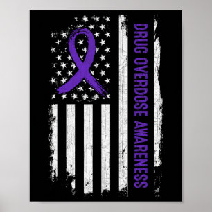 Poster Alerta de Sobredosagem com Drogas Bandeira America