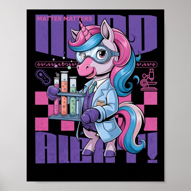 Poster Alerta do nerd - S - Coletor Cientista do Unicórni (Frente)