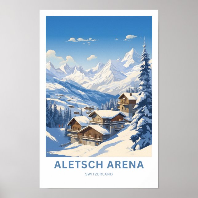 Poster Aletsch Arena Suiça (Frente)