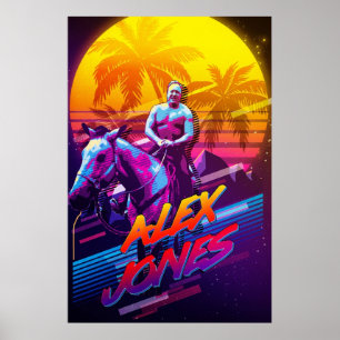 POSTER ALEX JONES GLIDING THROUGH THE 80S