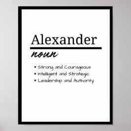 Poster Alexander, Definição de Nome Personalizado