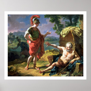 Póster Alexander e Diogenes, 1818 (óleo na canvas)