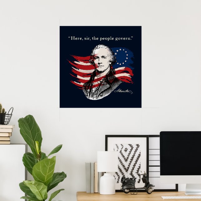 Poster Alexander Hamilton (Escritório em casa)