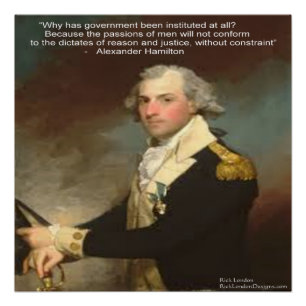 Póster Alexander Hamilton e "Por que Governo"