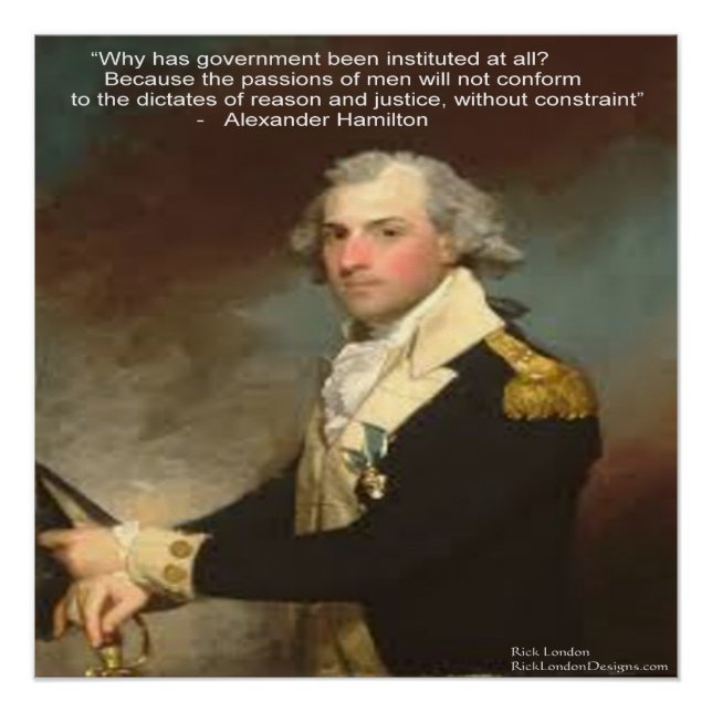 Póster Alexander Hamilton e "Por que Governo" (Frente)