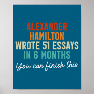 Poster Alexander Hamilton Vintage Escreveu 51 Ilustração