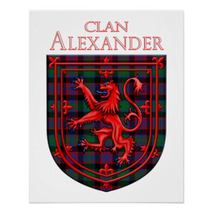 Póster Alexander Hunting Tartan Xadrez Escocesa