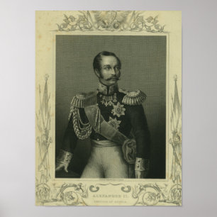Póster Alexander II de Rússia