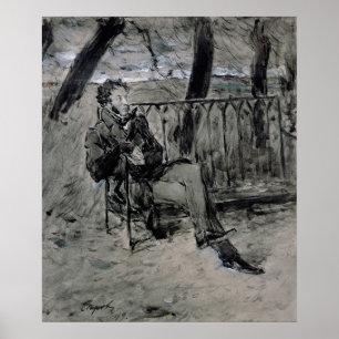 Poster Alexander Pushkin em um Parque, 1899