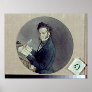 Póster Alexander Pushkin no trabalho, 1899