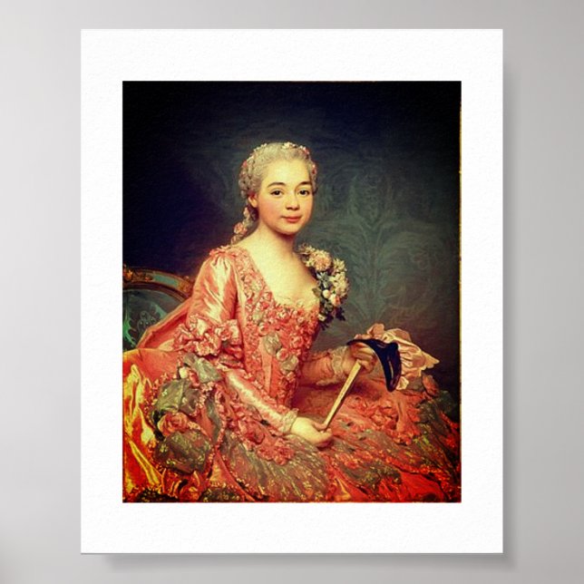 Poster Alexander Roslin – Baroness de Neubourg-Cromière (Frente)