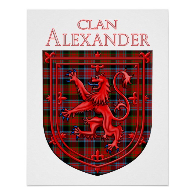 Póster Alexander Tartan Scottish Plaid Lion Rampant (Frente)