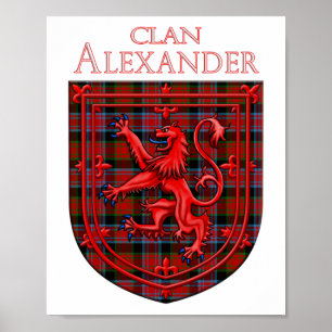 Poster Alexander Tartan Scottish Xadrez Lion Rampant