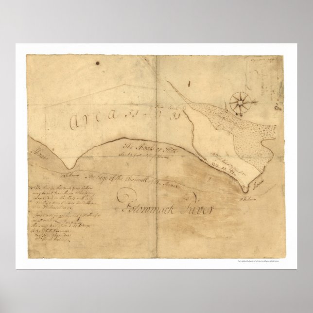 Poster Alexandria VA George Washington Mapa 1760 (Frente)