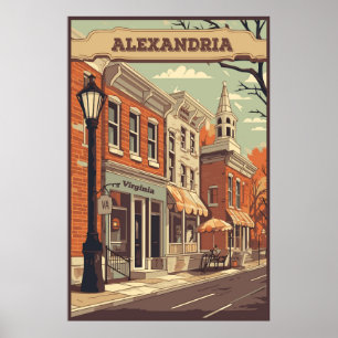 Poster Alexandria, Virginia, EUA, Viagem