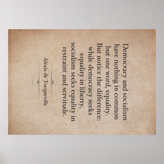 Póster Alexis de Tocqueville Cote (Frente)