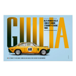 Póster Alfa Giulia 1300 Tribute