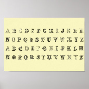Poster Alfabeto A-Z infantil Educacional Escola Berçário