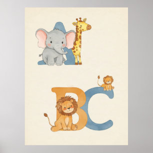 Poster Alfabeto animal