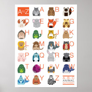 Poster Alfabeto Animal