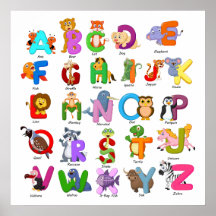 Alfabeto Animal Clipart Aprendizagem Infantil