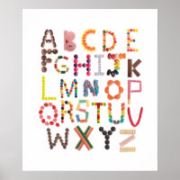 alfabeto colorido - Decor de doces