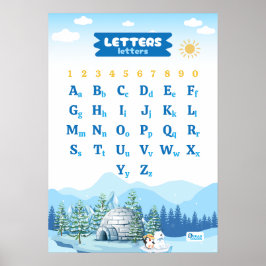 Poster Alfabeto com Inverno