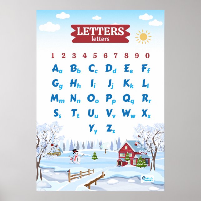 Poster Alfabeto com Natal (Frente)