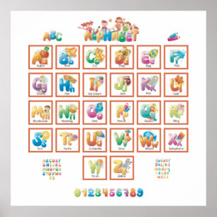 Poster Alfabeto Cute