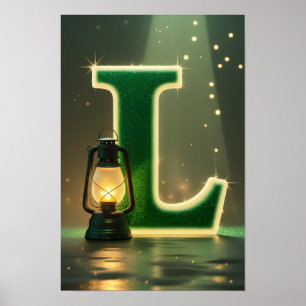 Poster Alfabeto de Halloween para Crianças ABC Letra L