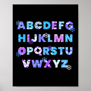 Poster Alfabeto de Inverno Abcs Professor de Jardim de In